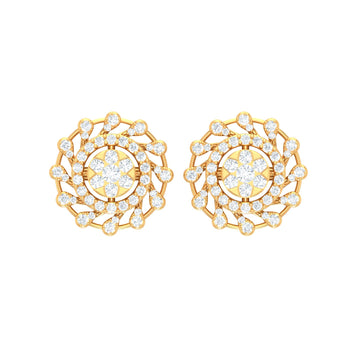 Elegant Floret Diamond Earrings