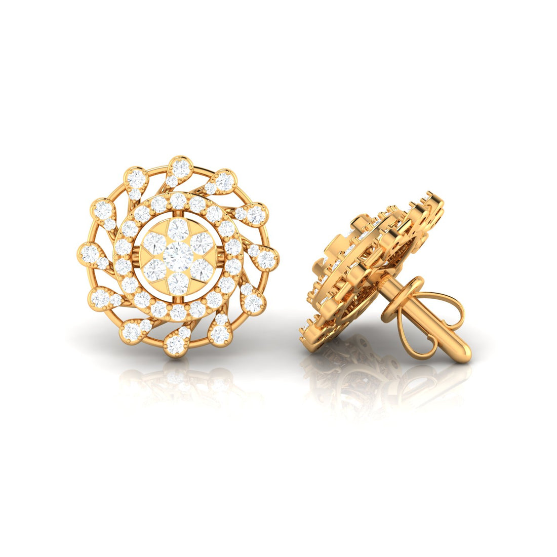 Elegant Floret Diamond Earrings