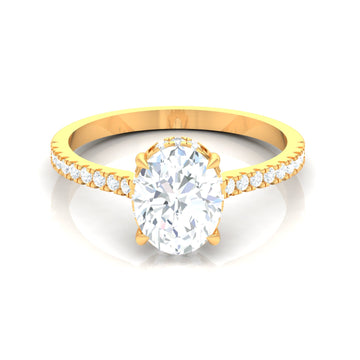 The Round Solitaire with Pavé band