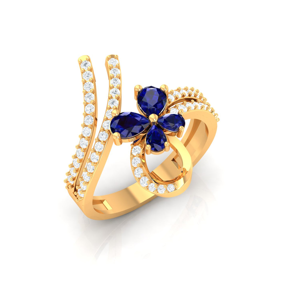 Gold Ruby Diamonds Ring