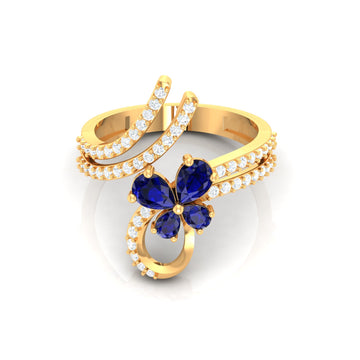Gold Ruby Diamonds Ring