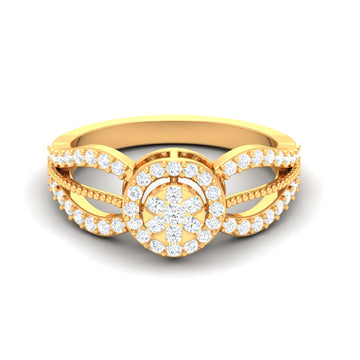 Buy Mila Cluster Wave Diamond Ring Online | Arya Jewels
