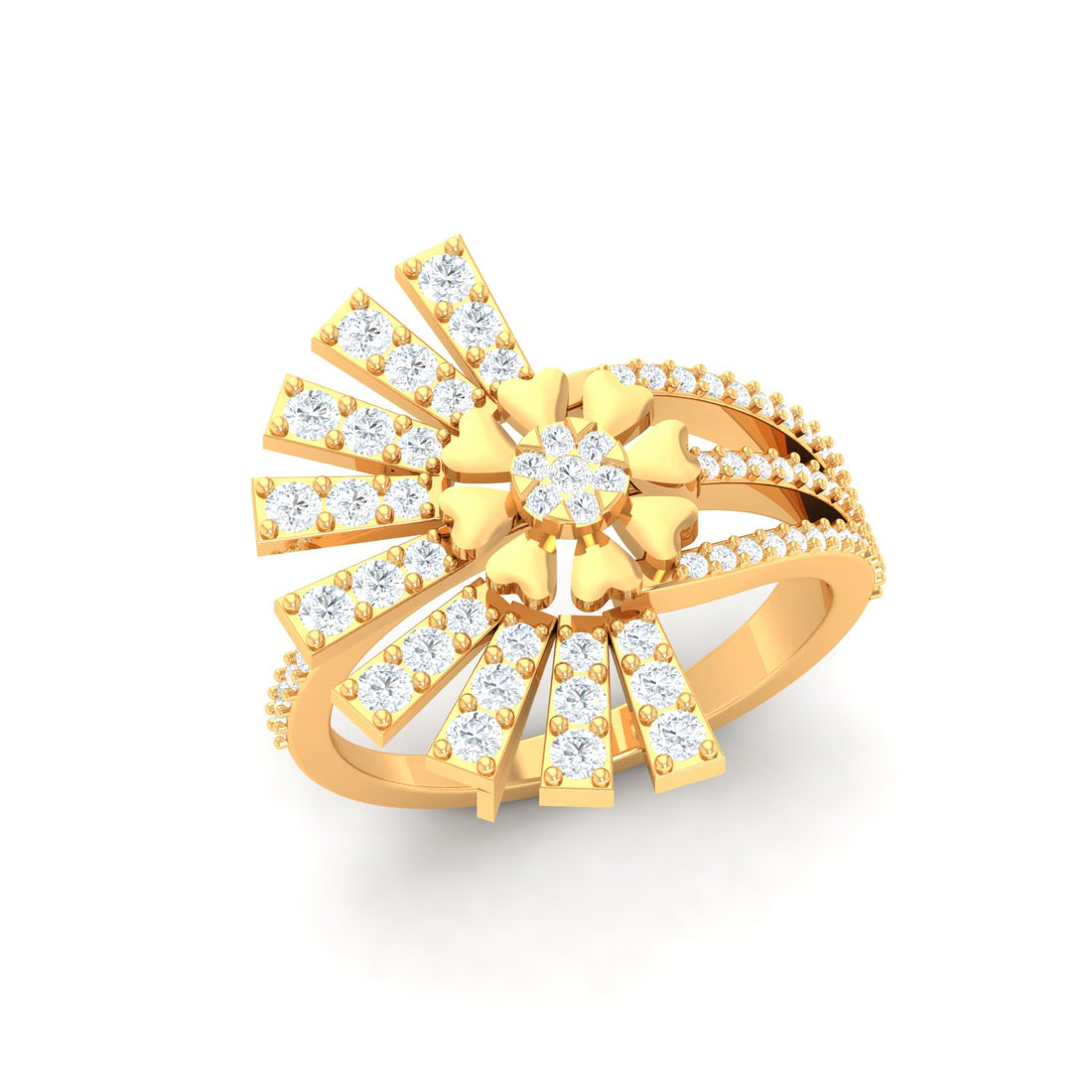 Appealing Abstract Diamond Ring