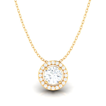Betty Halo Round Diamond Pendant (WITHOUT CHAIN)
