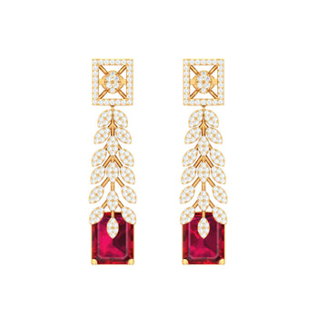 Ruby Drop Earrings
