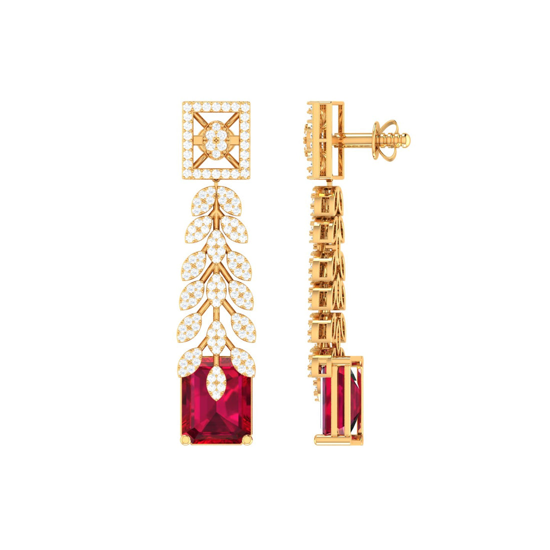 Ruby Drop Earrings