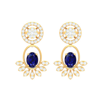 Oceanic Glow Diamond Earrings