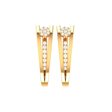 Sensous Angles Diamond Earrings