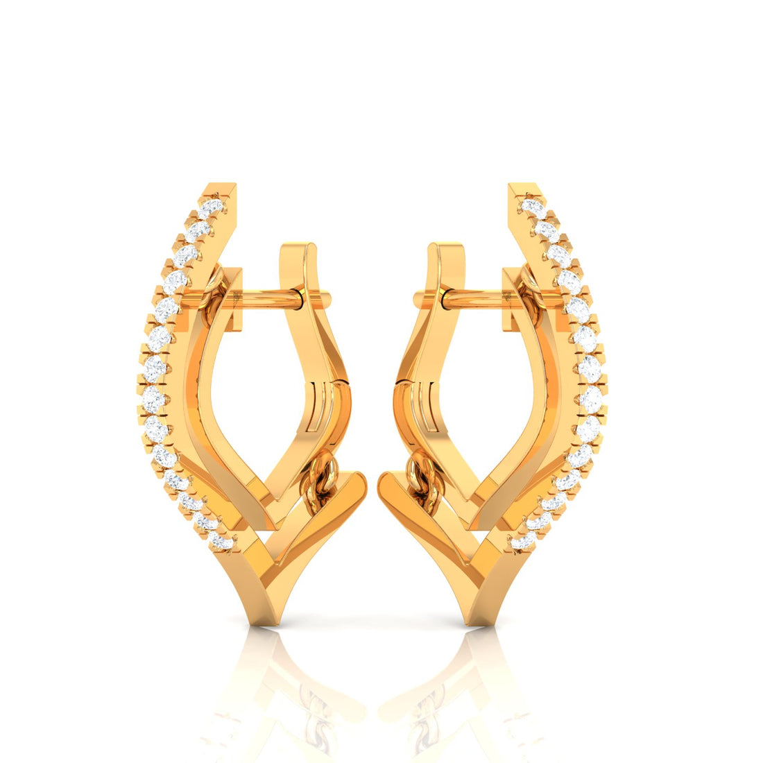 Blooming Radiance Gold Hoop Earrings