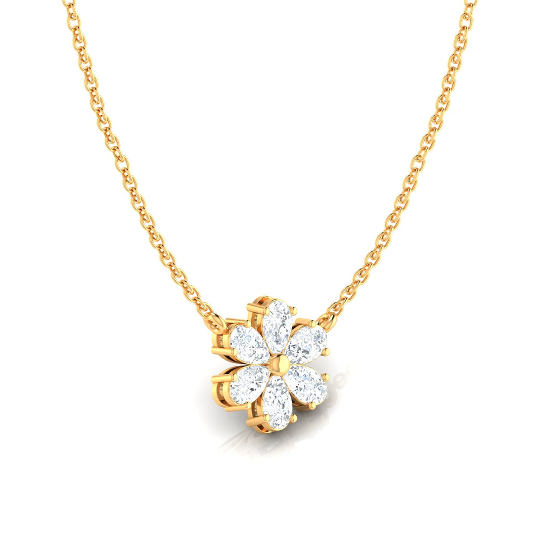 Classic Flower Diamond Pendant (WITHOUT CHAIN)