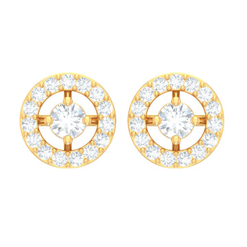 Shimmering Floral Gold Earrings